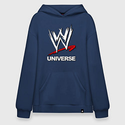 Толстовка-худи оверсайз WWE universe, цвет: тёмно-синий