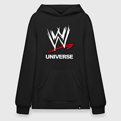 Толстовка-худи оверсайз WWE universe, цвет: черный