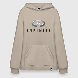 Толстовка-худи оверсайз Logo Infiniti, цвет: миндальный