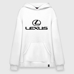 Толстовка-худи оверсайз Lexus logo, цвет: белый