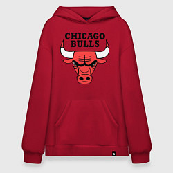Толстовка-худи оверсайз Chicago Bulls, цвет: красный