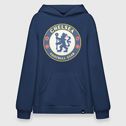 Толстовка-худи оверсайз Chelsea FC цвета тёмно-синий — фото 1