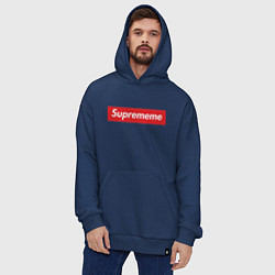 Толстовка-худи оверсайз Suprememe, цвет: тёмно-синий — фото 2