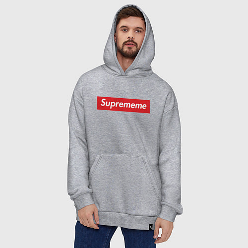 Худи оверсайз Suprememe / Меланж – фото 4