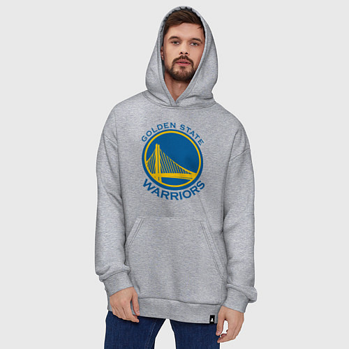 Худи оверсайз Golden state Warriors / Меланж – фото 4