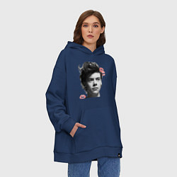 Толстовка-худи оверсайз Harry Styles, цвет: тёмно-синий — фото 2