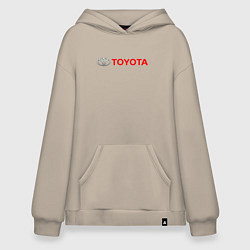 Толстовка-худи оверсайз TOYOTA, цвет: миндальный