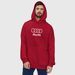 Толстовка-худи оверсайз AUDI, цвет: красный — фото 2