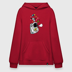 Толстовка-худи оверсайз Cosmos, цвет: красный