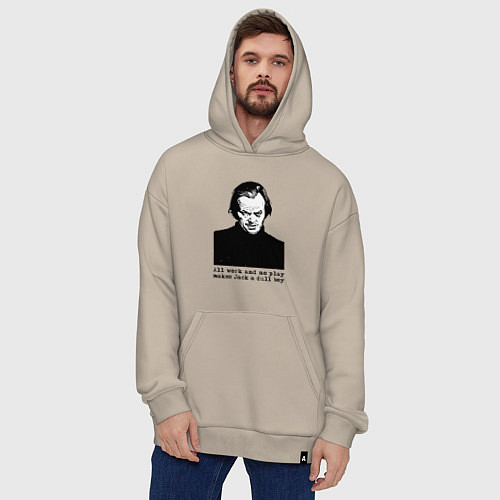 Худи оверсайз Сияние - Джек Николсон / Миндальный – фото 4