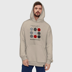 Толстовка-худи оверсайз TOP: Blurryface, цвет: миндальный — фото 2