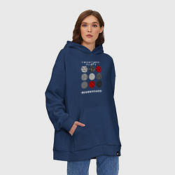 Толстовка-худи оверсайз TOP: Blurryface, цвет: тёмно-синий — фото 2