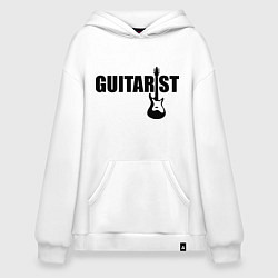 Толстовка-худи оверсайз Гитарист, цвет: белый