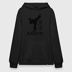 Толстовка-худи оверсайз Karate craftsmanship, цвет: черный