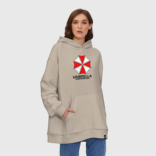 Худи оверсайз UMBRELLA CORP / Миндальный – фото 3