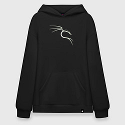 Толстовка-худи оверсайз Kali Linux, цвет: черный