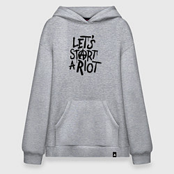 Толстовка-худи оверсайз Three Days Grace, цвет: меланж