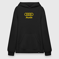 Толстовка-худи оверсайз Audi GOLD, цвет: черный