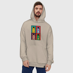 Толстовка-худи оверсайз BoJack Horseman, цвет: миндальный — фото 2