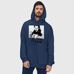 Толстовка-худи оверсайз Все было не зря, цвет: тёмно-синий — фото 2