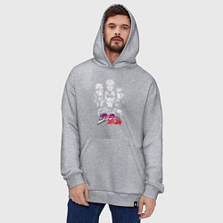 Толстовка-худи оверсайз JOJOS BIZARRE ADVENTURE, цвет: меланж — фото 2