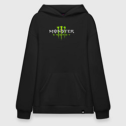 Толстовка-худи оверсайз MONSTER ENERGY, цвет: черный