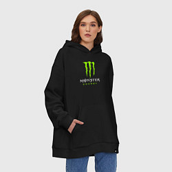 Толстовка-худи оверсайз MONSTER ENERGY, цвет: черный — фото 2