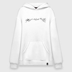 Худи оверсайз Одуванчик скрипичный ключ ноты