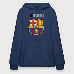 Толстовка-худи оверсайз Barcelona FC, цвет: тёмно-синий