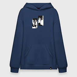 Толстовка-худи оверсайз Черный клевер, цвет: тёмно-синий