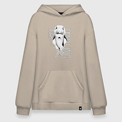 Толстовка-худи оверсайз Zero Two, цвет: миндальный