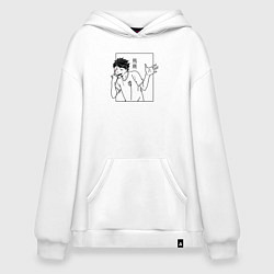 Толстовка-худи оверсайз Ойкава Тоору Haikyuu, цвет: белый