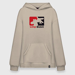 Толстовка-худи оверсайз Limp Bizkit, цвет: миндальный