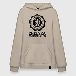 Толстовка-худи оверсайз Chelsea FC: Emblem, цвет: миндальный