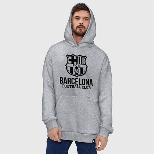 Худи оверсайз Barcelona FC / Меланж – фото 4