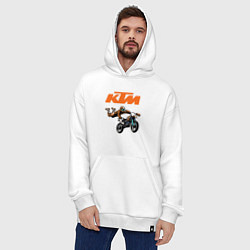 Толстовка-худи оверсайз KTM МОТОКРОСС Z, цвет: белый — фото 2