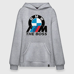 Толстовка-худи оверсайз BMW BOSS, цвет: меланж
