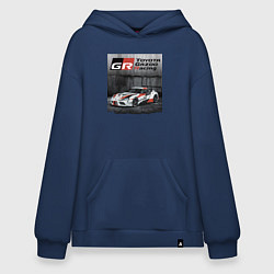 Толстовка-худи оверсайз Toyota Gazoo Racing Team, цвет: тёмно-синий
