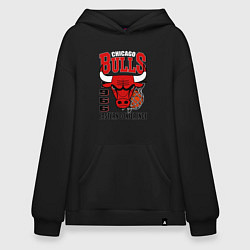 Толстовка-худи оверсайз Chicago Bulls NBA, цвет: черный