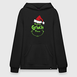 Толстовка-худи оверсайз Resting Grinch Face, цвет: черный