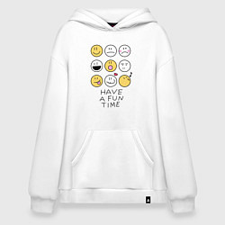 Худи оверсайз Have a fun time - emoji