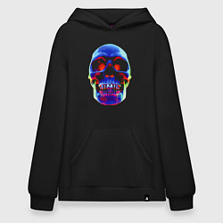 Худи оверсайз Cool neon skull