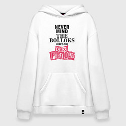 Толстовка-худи оверсайз SEX PISTOLS СЕКС ПИСТОЛС, цвет: белый