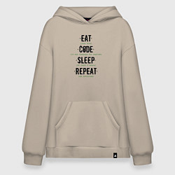 Худи оверсайз EAT CODE SLEEP REPEAT