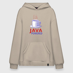 Толстовка-худи оверсайз JAWA POWERED, цвет: миндальный