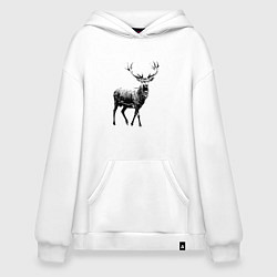 Худи оверсайз Черный олень Black Deer