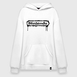 Толстовка-худи оверсайз Nintendo streaks, цвет: белый