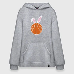 Толстовка-худи оверсайз Basketball Bunny, цвет: меланж