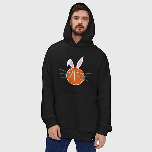 Худи оверсайз Basketball Bunny / Черный – фото 4