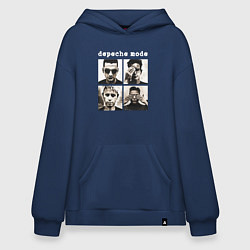 Толстовка-худи оверсайз DEPECHE MODE ДЕПЕШ МОД, цвет: тёмно-синий